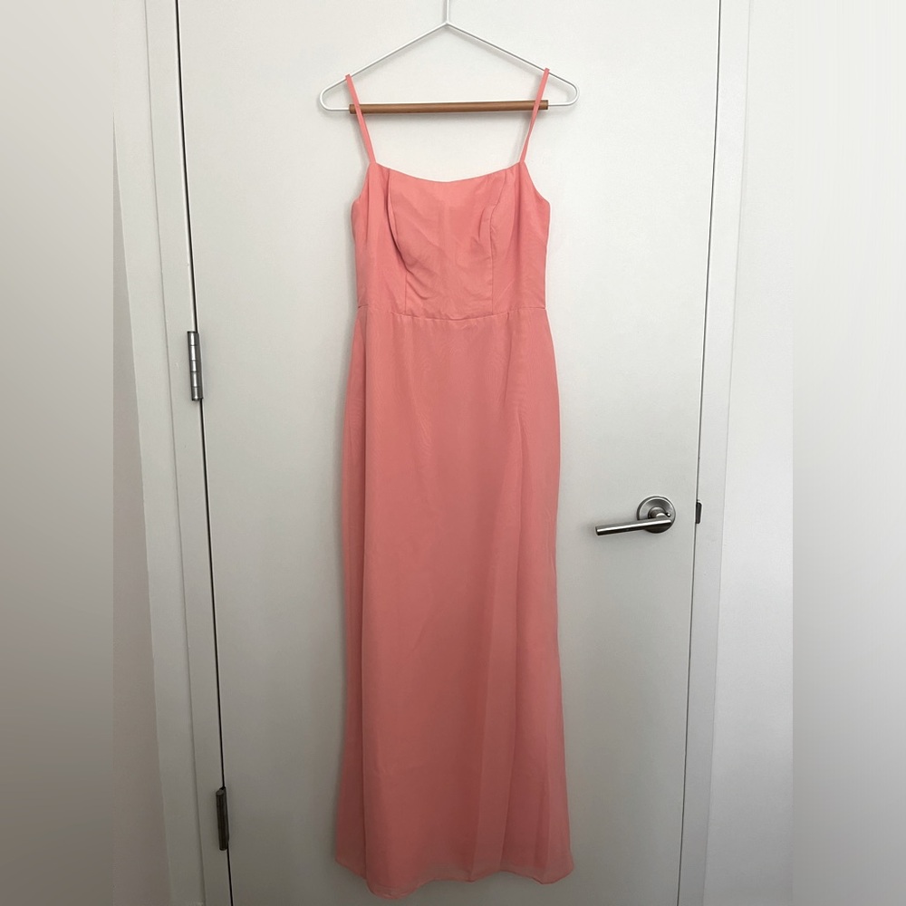 Azazie Tayla Dress, Coral, Size 4